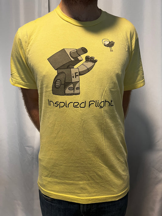 iF Robot & Bird T-Shirt (American Apparel) - Yellow