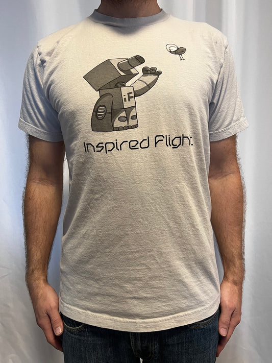 iF Robot & Bird T-Shirt - Solid Gray